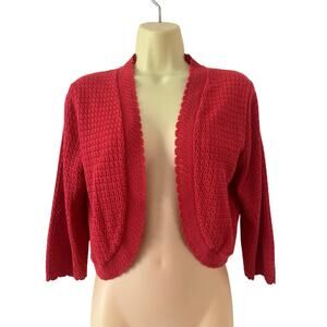 Elementz Petite Coral Lightweight Shrug Cardigan Sweater Size PM